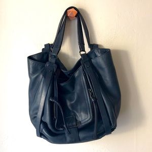 Kooba Light Navy Leather Handbag